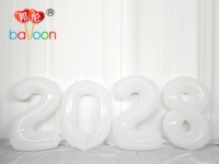 Ballon géant en nylon hélium 2028 de 78 pouces (2m) en PA, personnalisé pour le Nouvel An, les fêtes, la maison, les anniversaires et les mariages - Nouveauté 2027