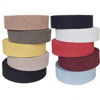 Sangle en toile de coton multicolore de 2 cm à 5 cm en gros, ruban en toile de coton durable en vrac pour sacs, ceintures et artisanat