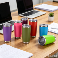 Gobelet isotherme en acier inoxydable de 20 oz à double paroi avec couvercle, tasse à café durable pour boissons glacées et autres boissons