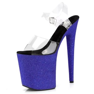 Sandalias de Plataforma Elegantes con Punta Abierta y Polvo Brillante Exótico de 8 Pulgadas-20 cm, Zapatos Sexys para Bailar en Club Nocturno, Modelo Fetiche, para Reina de la Discoteca - Product Image 3