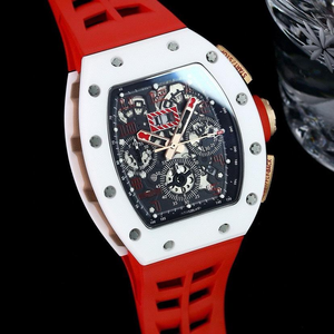 Relojes de Lujo para Hombre 011 White Demon, Caja de Cerámica y Metal, Esqueleto Tonneau, Cronógrafo Flyback, Reloj Deportivo Automático para Hombre - Product Image 3