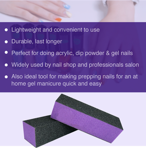 Bloque pulidor de uñas de EVA morado, de 2 lados, con forma rectangular para el cuidado de las uñas - Product Image 4