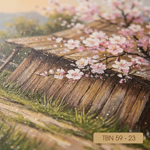 Pintura al Óleo de Pueblo de Montaña de Vietnam, Directo de Fábrica, Lienzo Premium, Arte Decorativo para Pared, Servicio OEM ODM, Modelo TBN59-23 - Product Image 6