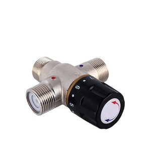 Válvulas Mezcladoras Termostáticas de Latón Niquelado Directo de Fábrica, Control Automático de Temperatura Anti-Escaldaduras para Grifos de Baño y Ducha - Product Image 2