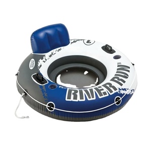 <span class=keywords><strong>INTEX</strong></span> 58825 Bouée de Nage Gonflable Flottante pour Rivière, Modèle Unique Noir avec Filet - Product Image 1