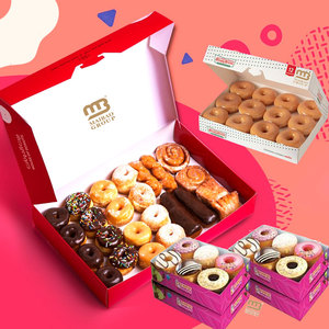 Bán buôn tùy chỉnh in Donut Hộp bao bì thực phẩm Donut hộp - Product Image 1