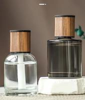 Flacon diffuseur en verre vide de 100 ml avec bouchon en caoutchouc, impression sérigraphique, emballage rechargeable pour parfum