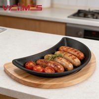 Plaque de cuisson en fonte pour grillades, idéale pour les steaks, compatible gaz et induction, pour la maison, la cuisine, les restaurants et la restauration