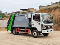 Nouveau camion compacteur de déchets 4x2 de 6,5 tonnes avec moteur diesel de 140 ch, véhicule de collecte des ordures à compression durable à vendre