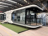 Maison Capsule Mobile Élégante et Innovante avec Vue Panoramique, Résistance aux Intempéries, 20ft 40ft