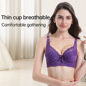 <span class=keywords><strong>Soutien</strong></span>-<span class=keywords><strong>gorge</strong></span> ajustable confortable à bonnets push-up ultra-fins et grande taille avec dentelle florale pour femme – Ventes Flash - Product Image 4