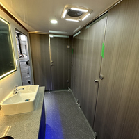 Remorque de toilettes de luxe pour extérieur, idéale pour mariages à la plage et événements en plein air, toilettes portables mobiles