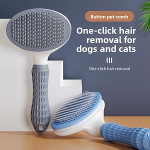 Peine para Mascotas PP con Eliminación de Pelo Suelto con un Clic y Cepillo para Desenredar para Gatos y Perros, 20x10.5cm, 3 Colores - Product Image 5