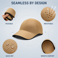 Gorra Deportiva Ultraligera, Plegable, Tejido Sin Costuras, Transpirable, de Secado Rápido, Lavable, Incrushable, con Recuperación de Forma, Perfil Bajo, OEM