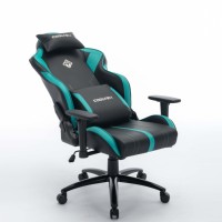 Chaise de bureau ergonomique de style racing en cuir pour l'e-sport, avec dossier en mousse brute 30D, hauteur réglable et pivotante, pour le gaming