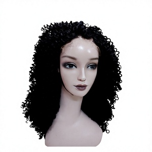 Cheveux humains vietnamiens vierges non traités, bouclés afro crépus, avec closure frontale en dentelle HD, mèches et perruque - Product Image 1