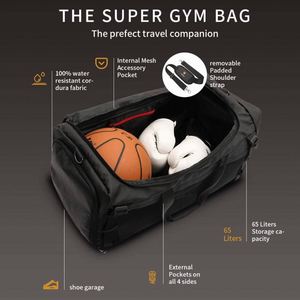 Bolsa Deportiva de Gimnasio, Bolsa de Viaje con Compartimento para Zapatos y Bolsillo Impermeable para Hombre y Mujer, 65L, Ligera, Fábrica con Certificación BSCI - Product Image 2