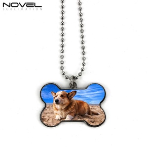 Wholesales Factory Price Diy Blank Sublimation Dog Tag Custom Design Logo Dog Tags Pet Necklace Metal Promotion Gift