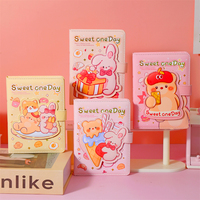 Carnet en cuir PU motif dessin animé mignon Sweet One Day, 125*175mm, 100 feuilles 100gsm, avec fermeture magnétique, thème desserts, vente en gros Depai