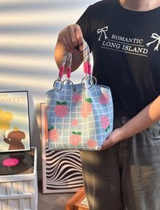 תיק סרוגים נישה דלי תיק נשיאה חד-כתף ארוג מזדמנים - Product Image 6