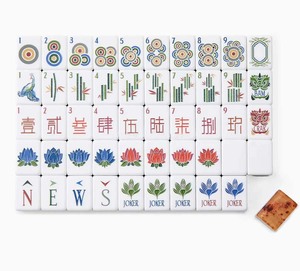 Juego de Mahjong Americano de Lujo, Acrílico, de Viaje, 4 Capas, Personalizado, Chino, 160 Fichas, 166 Capas, Verde y Rosa, Piezas Completas - Product Image 1