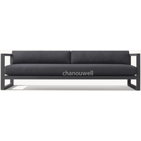 Deep Seat Outdoor Aluminium Lounge Sofa Set Extra breite Patio Couch mit ultimativem Komfort Färbbare Olefin Acryl Stoff Optionen