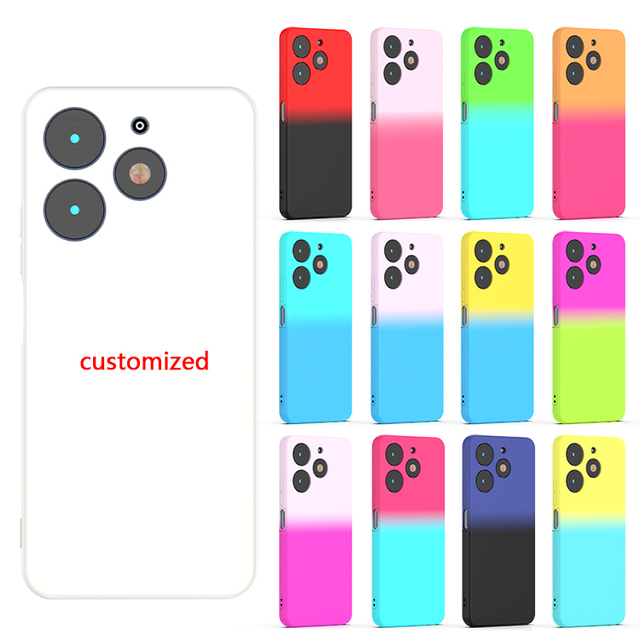New Gradual Change Color Customized Luxury Phone case Liquid Silicone for Tecno Spark 10 Pro 6 Neo 30 Premier 20 Pro+ Cases