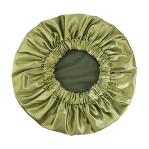 Bonnets <span class=keywords><strong>de</strong></span> Douche Unicolores pour Femmes, Double Couche, Doublure en Satin, Imperméables, Protection des <span class=keywords><strong>Cheveux</strong></span>, Bonnets <span class=keywords><strong>de</strong></span> <span class=keywords><strong>Bain</strong></span> - Product Image 6