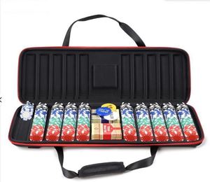 Estuche de Cuero Personalizado de Alta Calidad para Fichas de Póker de Casino de Las Vegas, Estuche de EVA para 500/1000 Fichas de Póker - Product Image 2