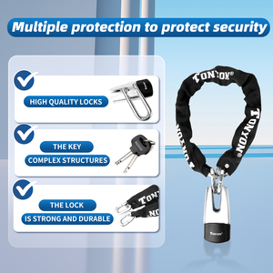 Tonyon ổ khóa động cơ nghệ thuật 4 chống trộm xe đạp với ổ khóa và Xe Đạp Khóa Pad bảo vệ xe máy chuỗi khóa - Product Image 3