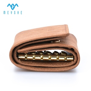 Funda de cuero genuino con estilo hecha a mano personalizada, suministro rápido de fábrica, billetera de llave de coche de moda de lujo para múltiples llaves - Product Image 5