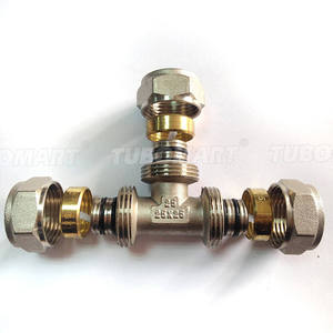 TUBOMART, оптовая продажа, латунный компрессионный крест с внутренней резьбой, 4-стороннее Латунное соединение труб, локоть - Product Image 3