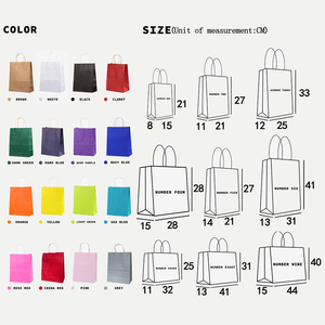 Nhà Máy Giá phân hủy sinh học kraft giấy goodie túi với xử lý biểu tượng tùy chỉnh màn hình in ấn kích thước nhỏ - Product Image 6