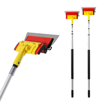 Spatule à peinture en acier inoxydable avec manche télescopique pour la réparation des murs et la préparation des surfaces