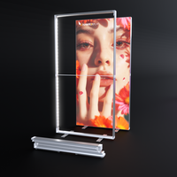 Support de caisson lumineux portable pliable en aluminium avec éclairage LED ignifuge pour stands de salon professionnel et publicité