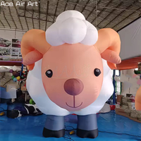 Modèle animal à quatre membres, mignon, grande chèvre gonflable blanche personnalisable pour jouets d'enfants, publicité commerciale