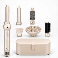 Sèche-cheveux haute vitesse et brosse volumisante 6-en-1, brosse à air chaud avec plusieurs accessoires de coiffage