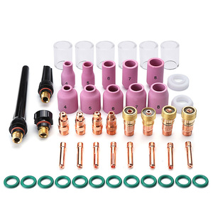 Antorcha de soldadura TIG WP17 18 26 Serie, kit de 49 piezas, chapado en cobre, con boquilla de gas y copa de vidrio para pistola de soldar - Product Image 3