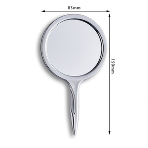 Hot Selling Customized Epoxy Sticker CMYK Custom Logo Zinc Alloy Handheld Makeup <b>Mirror</b> - Product Image 3