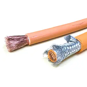 Cable de soldadura de alambre eléctrico de cobre de núcleo Flexible de 16mm, 25mm, 50mm, 70mm, 95mm, 120mm, 35 mm2