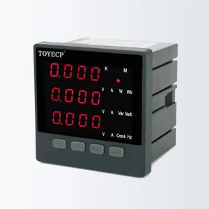 Panel Mounted Multifunctional Digital Ammeter Voltmeter Combined Energy Meter For Current Monitoring And Controlling