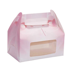 Boîte à pâtisserie festive à main avec fenêtre transparente et boîte cadeau pour la pâtisserie, les desserts et l'emballage des <span class=keywords><strong>pommes</strong></span> de Noël - Product Image 1