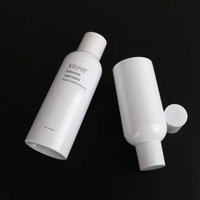 De luxe cosmétique bouteille 100ml 120ml 150ml 200ml cylindre blanc PET en plastique de toner bouteille cosmétique emballage