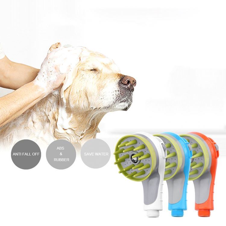 Pulvérisateur Avec Silicone Multifonction Artefact Bain Chien Équipement de Jet De Douche De Bain Pour Animaux De Compagnie Brosse Outil De Toilettage