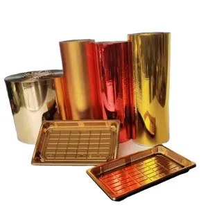 Hongde Gold & Silver Pet/Pe/Bopp metallizzato laminazione termica rotolo di pellicola di plastica per il confezionamento e la laminazione