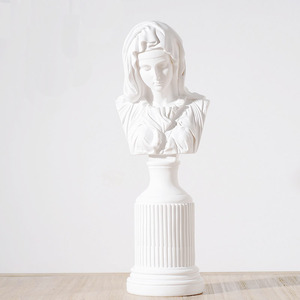 Décoration intérieure de la vierge <span class=keywords><strong>marie</strong></span>, Statue, en résine, blanche, prière, douce - Product Image 1