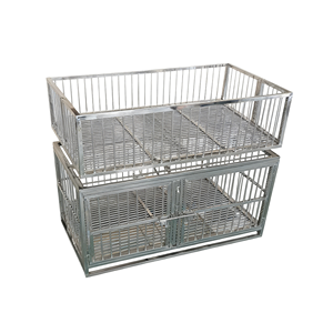 पशु चिकित्सा उपकरण स्टेनलेस स्टील मॉड्यूलर कुत्ते पिंजरे छोटे जानवरों के लिए पर्यावरण के अनुकूल सुरक्षित डिजाइन - Product Image 3