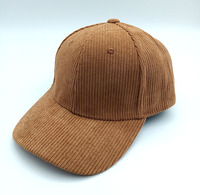 Gorra de Béisbol Clásica Ajustable de Pana Lisa - Gorra Deportiva Casual de Color Sólido