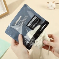 Sacs d'emballage horizontaux en stock pour sous-vêtements, transparents, style Instagram, en CPP, refermables avec fermeture éclair, avec trous, emballage unisexe