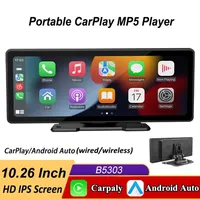Autoradio universel 10,26 pouces, lecteur multimédia vidéo, CarPlay sans fil, Android Auto, écran WiFi, moniteur de voiture, carte du monde entier, B5303